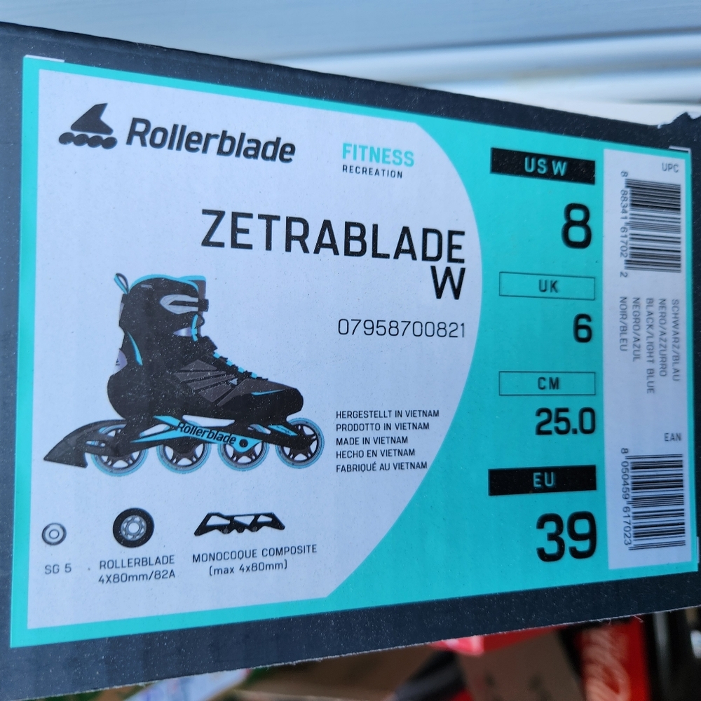 Zetrablade W Rollerblade Inline Skates Size 8